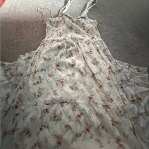 Floral White Maxi Dress